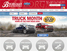 Tablet Screenshot of borgmanfordmazda.com